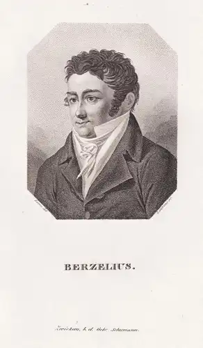 Berzelius - Jöns Jakob Berzelius (1779-1848) Swedish chemist Chemiker Kemist Mediziner Sweden Sverige / Portra