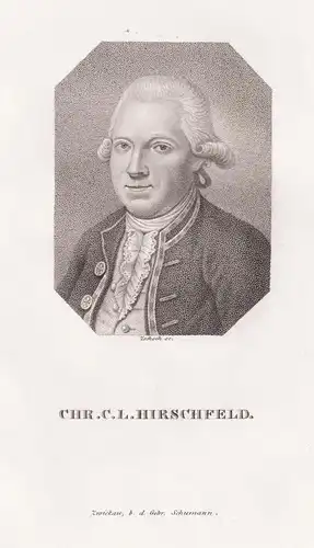 Chr. C. L. Hirschfeld - Christian Cay Lorenz Hirschfeld (1742-1792) Gartentheoretiker gardening theorist / Por