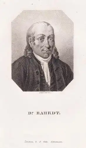 Dr. Brandt - Karl Friedrich Bahrdt (1741-1792) theologian Theologe evangelisch / Portrait