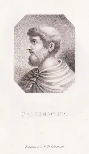 Callimachus - Cyrenius Callimachus (320-245 v. Chr.) Greek poet Dichter Gelehrter / Portrait