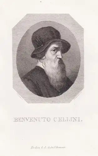 Benvenuto Cellini - (1500-1571) sculpteur Bildhauer / Portrait