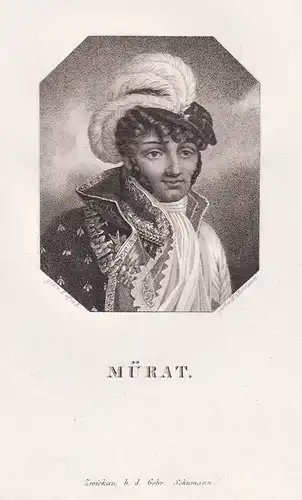 Mürat - Joachim Murat (1767-1815) Großherzog König von Neapel Napoli Schwager Napoleons / Portrait
