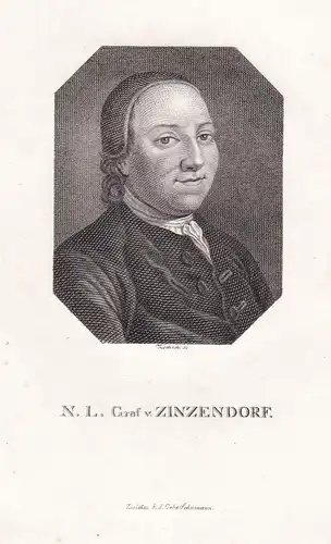 N. L. Graf v. Zinzendorf - Nikolaus Ludwig Graf von Zinzendorf (1700-1760) theologian Theologe / Portrait
