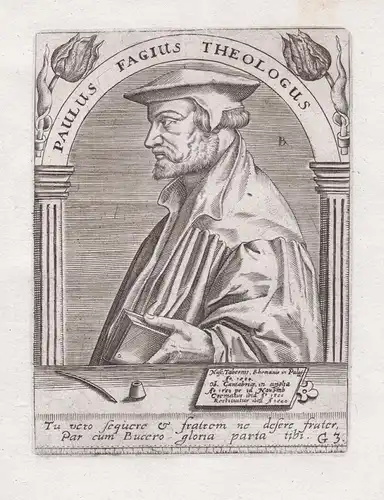 Paulus Fagius Theologus - Paul Fagius (1504-1549) Reformator Reformation Hebraist Rheinzabern University Cambr