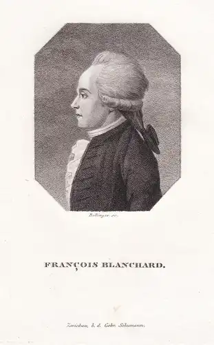 Francois Blanchard - Francois Jean-Pierre Blanchard (1753-1809) Ballonfahrer pioneer of gas balloon inventor L