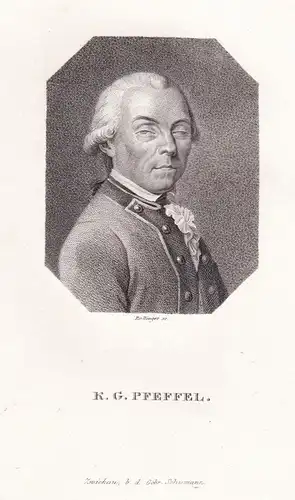 K. G. Pfeffel - Gottlieb Konrad Pfeffel (1736-1809) poet Dichter / Portrait