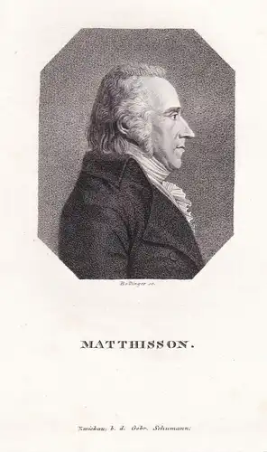 Matthisson - Friedrich von Mathhisson (1761-1831) Lyriker poet / Portrait