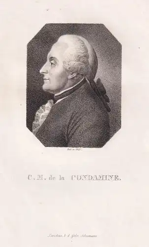 C. M. de la Condamine - Charles-Marie de la Condamine (1701-1774) explorer Forscher mathematician Mathematiker