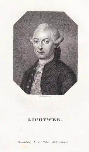 Lichtwer - Magnus Gottfried Lichtwer (1719-1783) poet Dichter fabulist Fabeldichter / Portrait