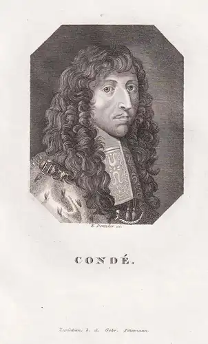 Conde - Louis II de Bourbon, prince de Conde (1621-1686) Eughien Montmorency Sang Bellegarde / Portrait