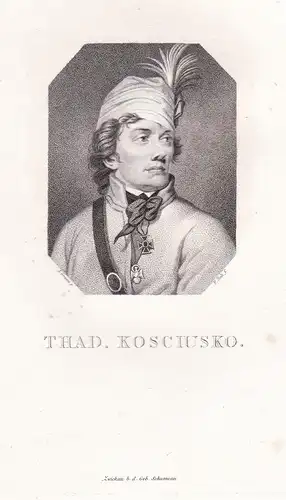Thad. Kosciusko - Tadeusz Kosciuszko (1746-1817) Polish national hero Nationalheld Polska Polen Poland / Portr