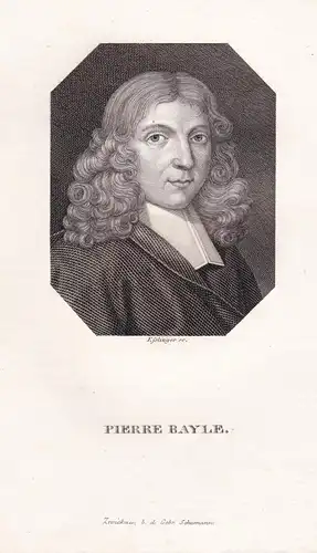 Pierre Bayle - (1647-1706) French philosopher Philisoph ecrivain / Portrait
