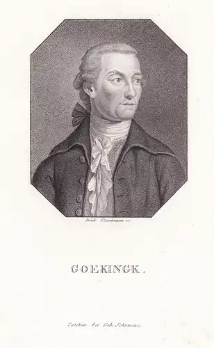 Goekingk - Leopold Friedrich Günther von Goeckingk (1748-1828) poet Dichter Lyriker / Portrait