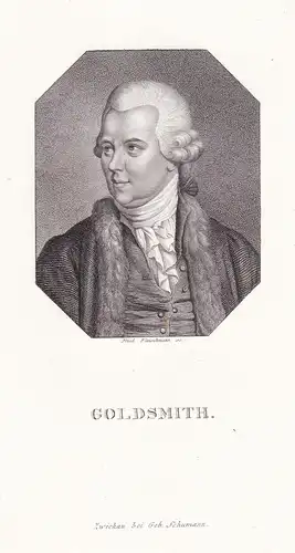 Goldsmith - Oliver Goldsmith (1728-1774) Irish novelist playwright Dramatiker Ireland poet Dichter / Portrait