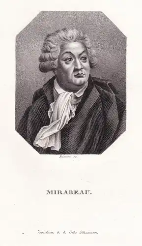 Mirabeau - Honoré-Gabriel Riqueti de Mirabeau (1749-1791) French Revolution politician Politiker Diplomat / Po