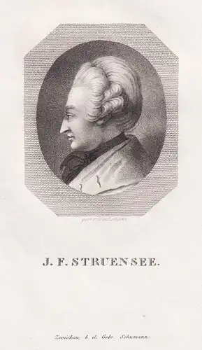 J. F. Struensee - Johann Friedrich Graf Struensee (1737-1772) physician Arzt Aufklärer / Portrait