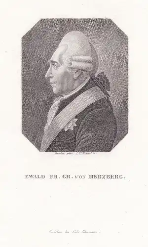 Ewald Fr. Gr. von Herzberg - Ewald Friedrich von Hertzberg (1725-1795) statesman Staatsmann / Portrait