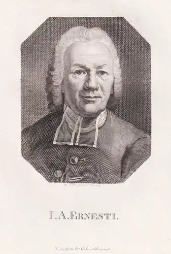 I. A. Ernesti - Johann August Ernesti (1707-1781) theologian Theologe educator Pädagoge Leipzig Aufklärung / P