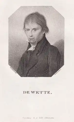 De Wette - Wilhelm de Wette (1780-1849) theologian Theologe Ulla / Portrait