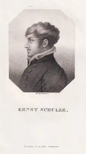 Ernst Schulze - (1789-1818) poet Dichter writer Schriftsteller / Portrait