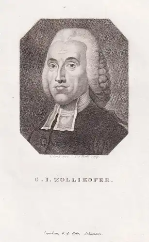 G. I. Zollikofer - Georg Joachim Zollikofer (1730-1788) theologian Theologe / Portrait