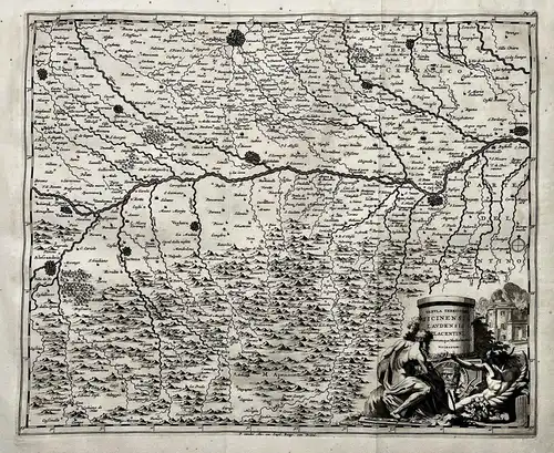 Tabula Territorii Ticinensis Laudensis Placentini - Pavia Milano Cremona Crema Lodi Tortona / map carta Karte