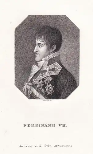 Ferdinand VII. - Fernando VII de Espana (1784-1833) King of Spain König von Spanien / Portrait