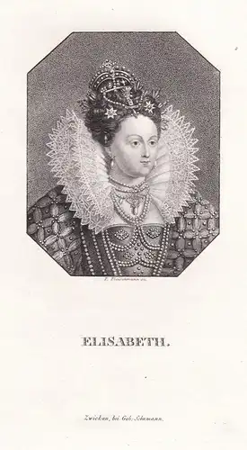 Elisabeth - Elisabeth I. (1533-1603) Elizabeth Queen of England Königin / Portrait