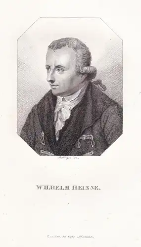 Wilhelm Heinse - (1746-1803) author Schriftsteller Gelehrter / Portrait