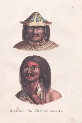 Bewohner von Nordwest-America - Northwest America / natives Ureinwohner Indigene Völker / Indians Indianer / c
