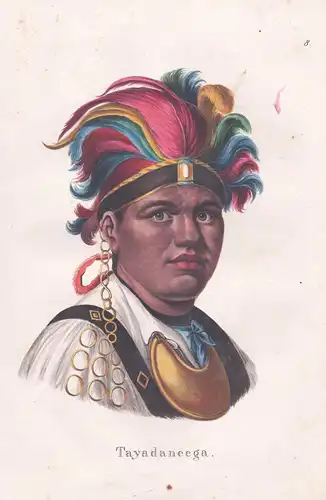 Tayadaneega - Häuptling der Mohawk (1743-1807) / Indianer natives of North America / costumes costume Tracht T