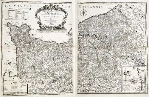 Le Gouvernement General de Normandie divisée en ses trois generalitez, scavoir Rouen, Caen et Alencon et subdi