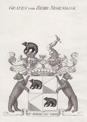 Grafen von Behr-Negendank - Behr Behr-Negendank Niedersachsen Pommern Wappen Adel coat of arms heraldry Herald