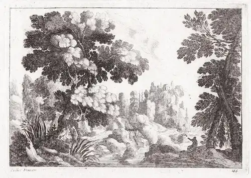 Landscape with trees, rocks and a river (144)