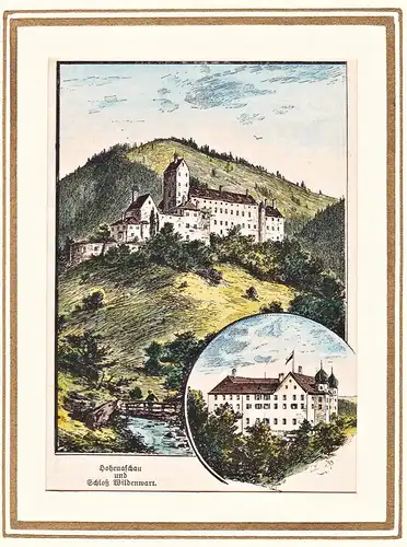 Hohenaschau und Schloß Wildenwart. - Schloss Wildenwart Frasdorf Hohenaschau im Chiemgau / Bayern