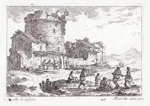 Landscape with musicians and people sitting at a table (126)