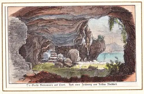 Die Grotte Matromania auf Capri. - Grotta di Matromania Capri Campania / Italia / Italy / Italien