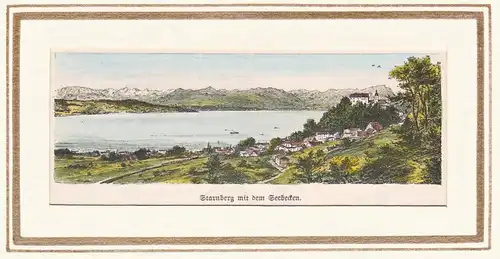 Starnberg mit dem Seebecken - Starnberger See Oberbayern / Bayern
