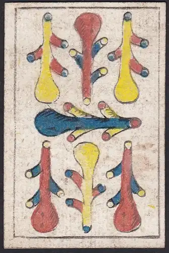 (7 Stöcke) - seven of clubs / Bastos / playing card carte a jouer Spielkarte cards cartes / Alouette