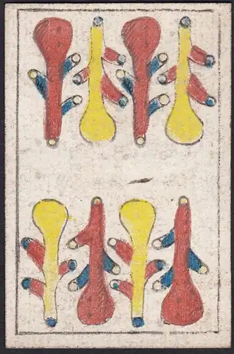(8 Stöcke) - eight of clubs / Bastos / playing card carte a jouer Spielkarte cards cartes / Alouette