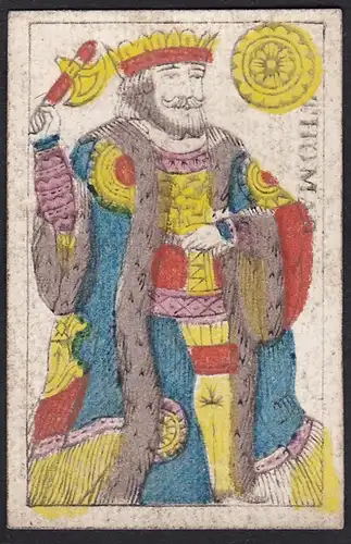 (Münzen König) - Gold König / king of coins / rey de oros / playing card carte a jouer Spielkarte cards cartes
