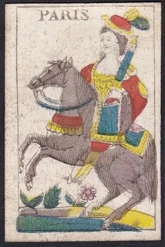 (Schwerter Dame) - queen of swords / reina de espadas / playing card carte a jouer Spielkarte cards cartes / A