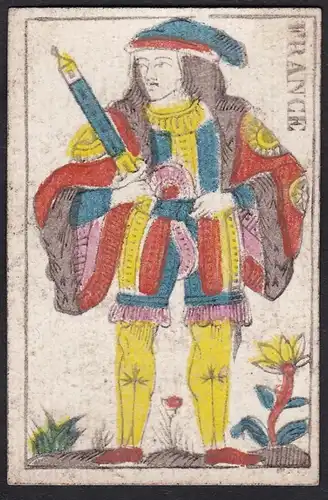 (Schwerter Bube) - jack of swords / espadas / playing card carte a jouer Spielkarte cards cartes / Alouette