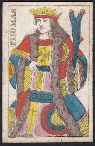 (Stöcke König) - king of clubs / rey de bastos / playing card carte a jouer Spielkarte cards cartes / Alouette