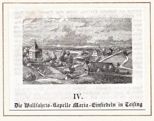 Die Wallfahrts-Kapelle Maria-Einsiedeln in Teising. - Wallfahrtskirche Maria Einsiedel Teising Oberbayern / Ba