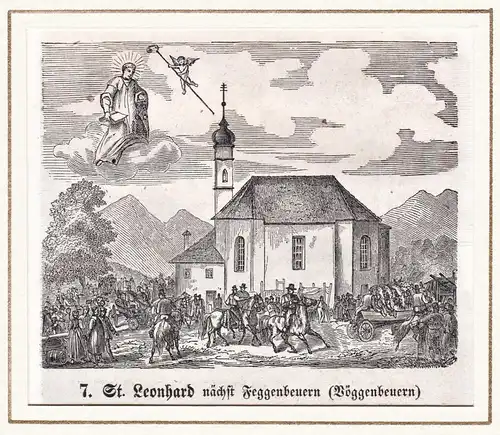St. Leonhard nächst Feggenbeuern (Böggenbeuern) - Sankt Leonhard Wallfahrtskirche Dietramszell Oberbayern / Ba