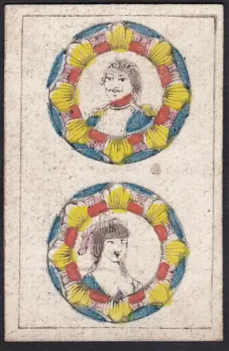 (2 Münzen) - two of Coins / Oros / playing card carte a jouer Spielkarte cards cartes / Alouette