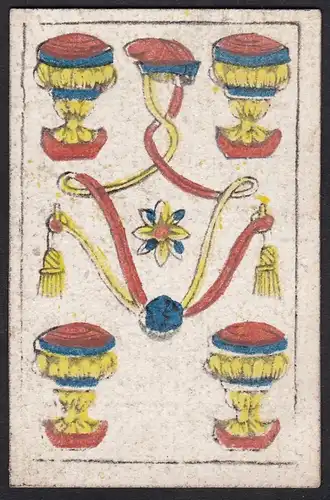 (4 Becher) - four of cubs / copas / playing card carte a jouer Spielkarte cards cartes / Alouette