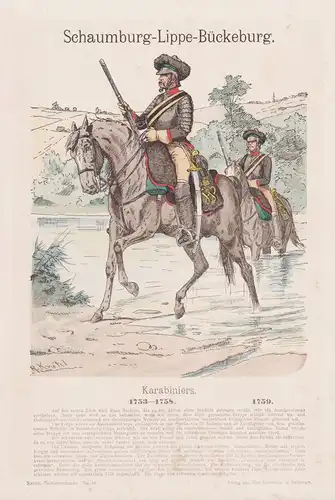 Schaumburg-Lippe-Bückeburg / Karabiniers 1753-1758 - Schaumburg-Lippe-Bückeburg / Uniform uniforms / military