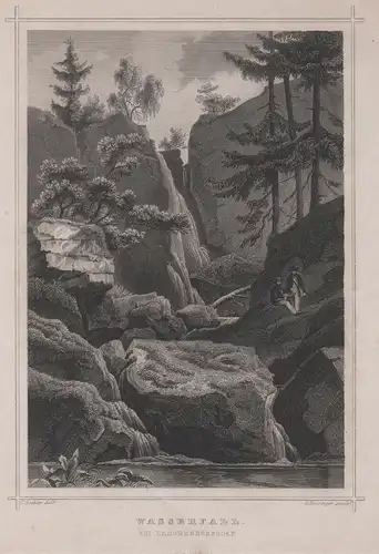 Wasserfall bei Langhennersdorf - Langenhennersdorf Sächsische Schweiz Wasserfall Pirna Gottleuba Oberschöna Sa